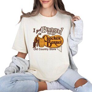 Cracker Barrel T-Shirt I Got Pegged Old Country Store Funny Meme Graphic 51